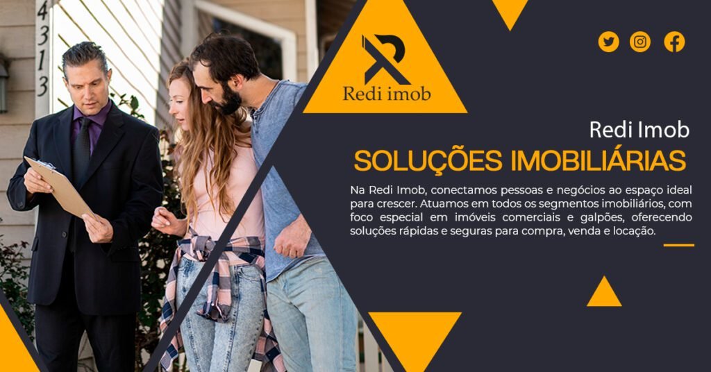 Banner do projeto de identidade visual, Redi Imob